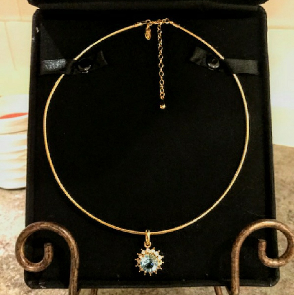 Topaz & Diamonique 24K plated, Nolan Miller Neckla